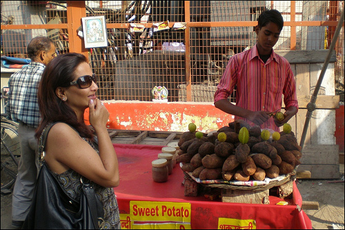 Local GK1 Market Delhi