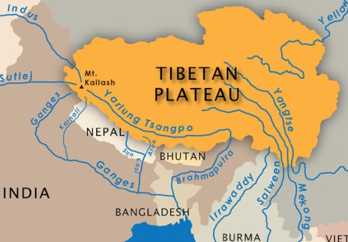 Tibetan Plateau and India