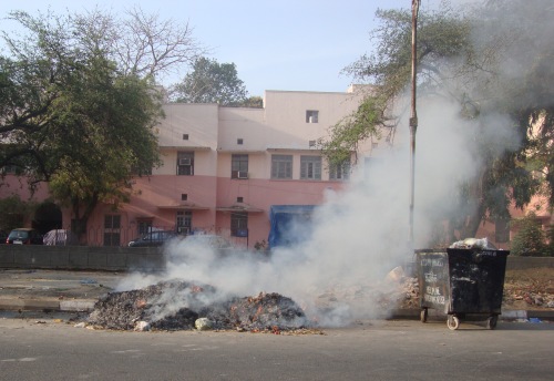 leaves-burning-lodhi -colony