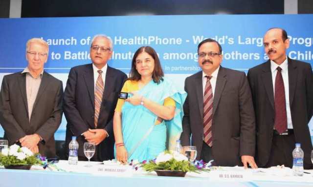 iap-healthphone-app-launch-with-maneka-gandhi