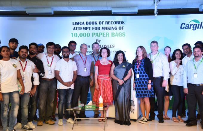 Cargill Attempts Limca Book of Records for Making Paper Bags