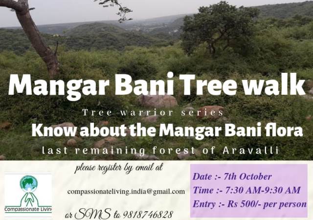 Invitation to Mangar Bani Tree Walk by Compassionate Living