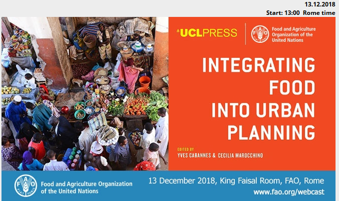 FAO Webcast on Integrating Food into Urban Planning